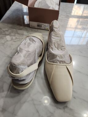 SARTO By Franco Sarto Cream Square-Toe Slingback Espadrilles